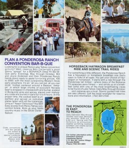 Ponderosa Ranch, Western Fun for Everyone, brochure, E